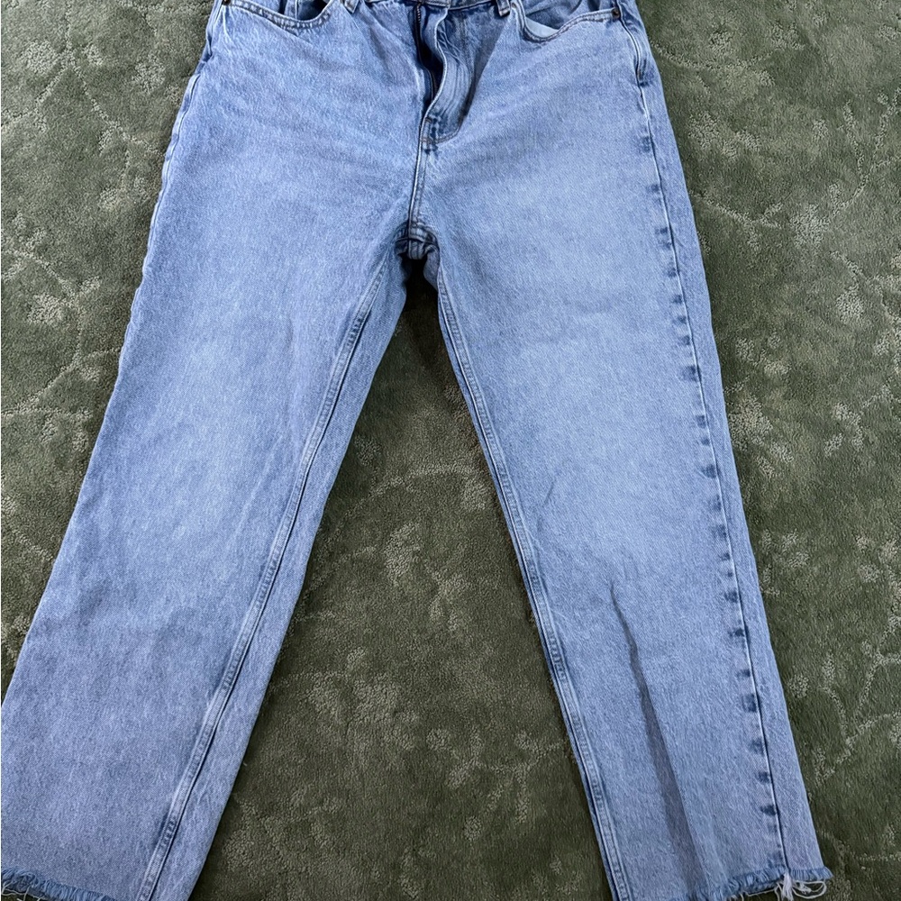 Zara Light Blue Straight Leg Jeans